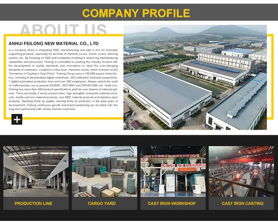 Водонепроницаемая крышка люка En124, пластиковая композитная крышка люка SMC, квадратная крышка люка